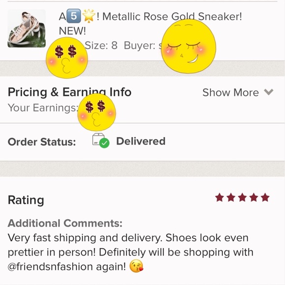 Qupid Metallic RoseGold Sneaker SZ 6.5! NEW! - Picture 6 of 9